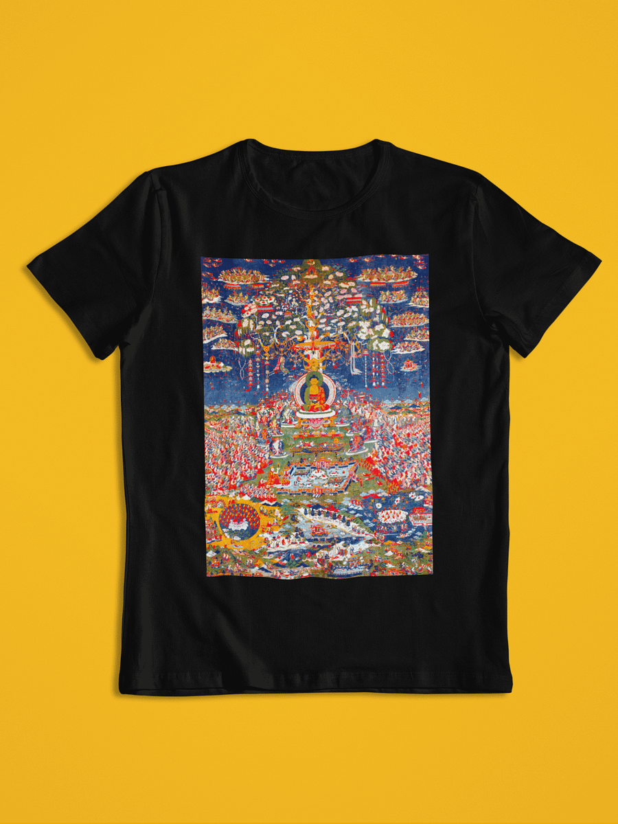 Amitabha Buddha Traditional Thangka Art T-Shirt product image (1)