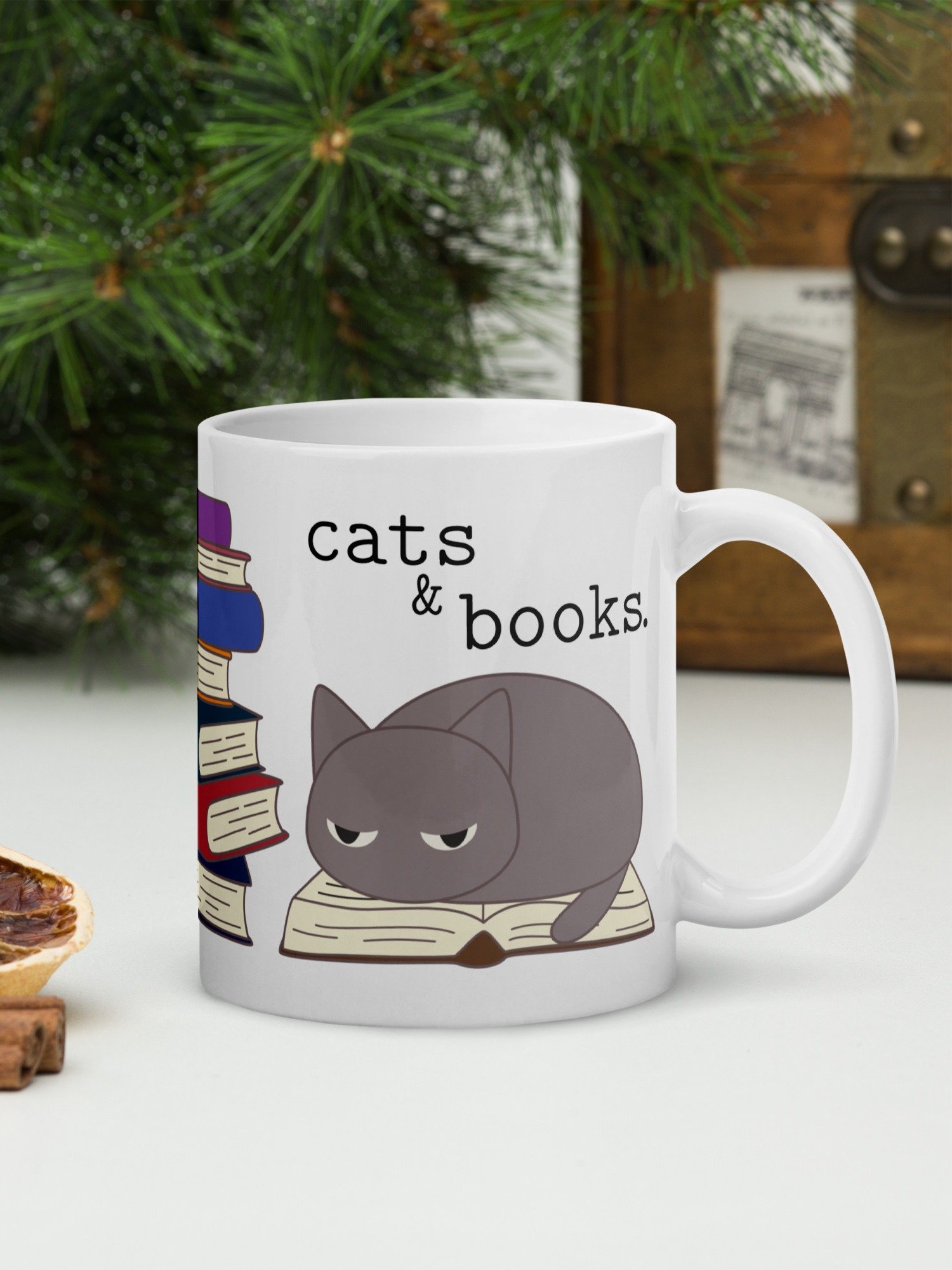 Life Is Better with Cats & Books 11 oz Mug product image (4)