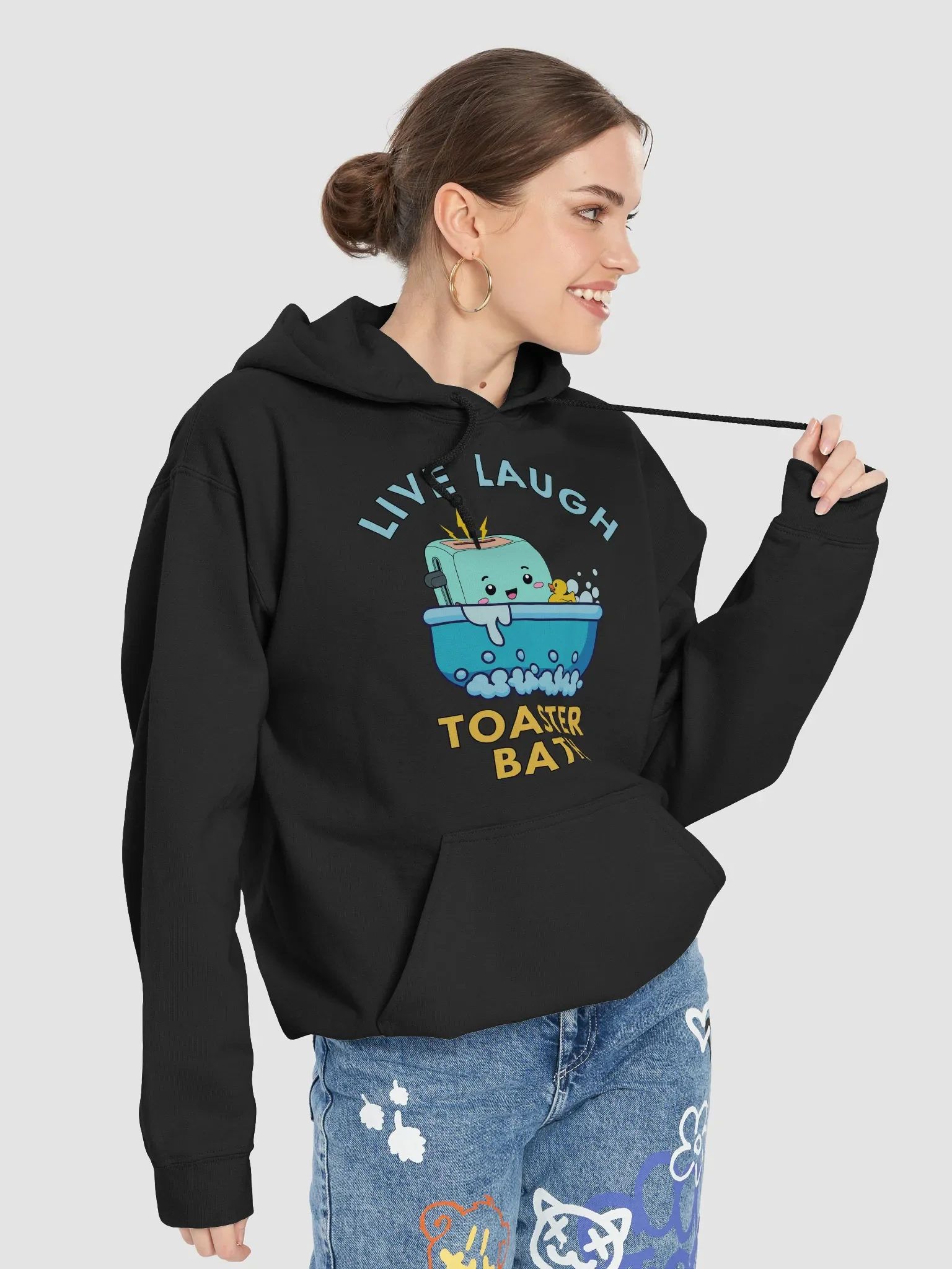 Live Laugh Toaster Bath Hoodie product image (81)
