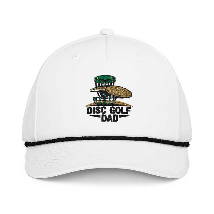 Fancy Lads White Richardson Rope Hat "Disc Golf Dad" product image (2)