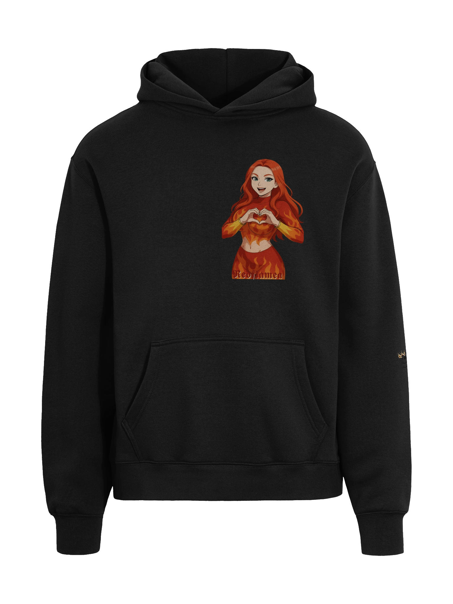 Red's Hearth Unisex Heart Oversized Hoodie product image (3)