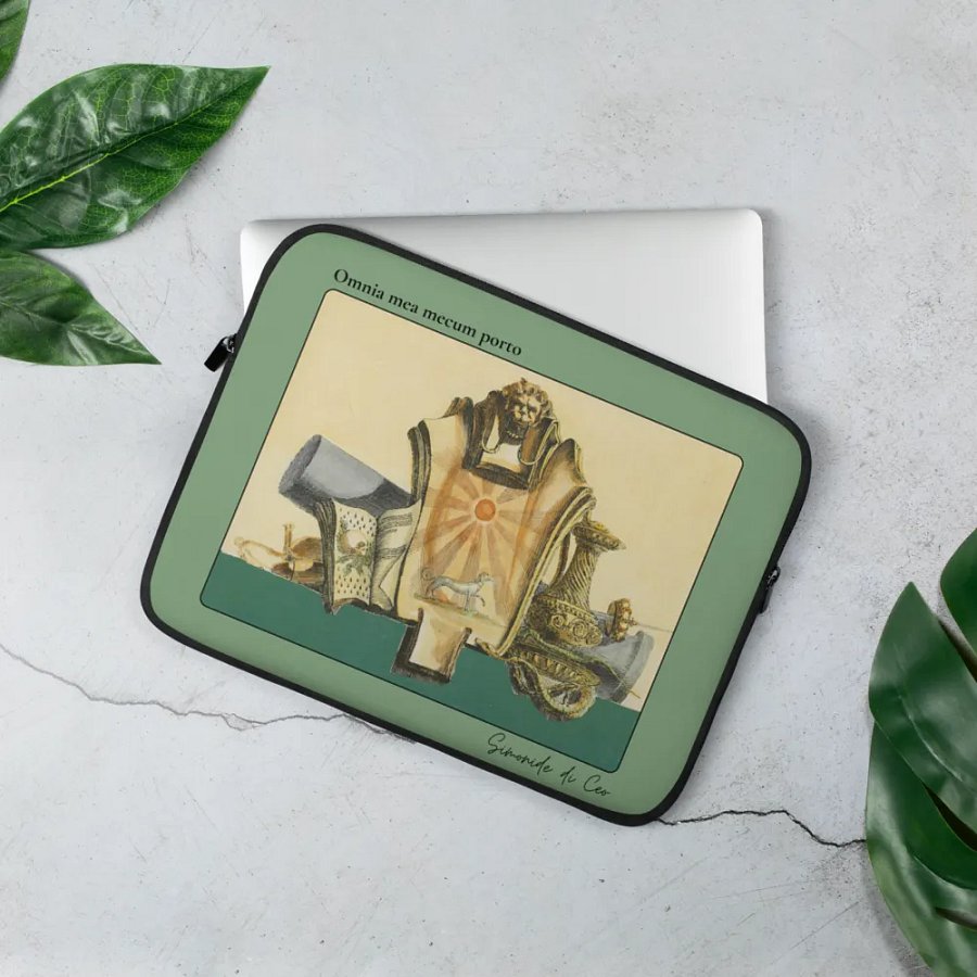 Laptop cover, Omnia mea, green version product image (3)