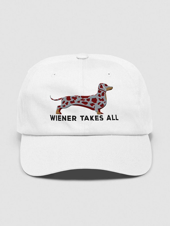 Wiener Takes All Classic Dad Hat(Embroidered) of a Dachshund(Dapple) product image (41)