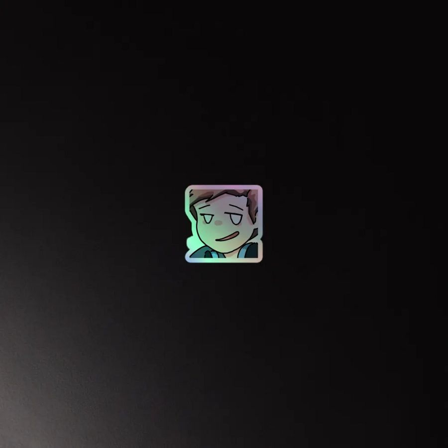 Chaabbz Smirk Holographic Emote Sticker product image (4)