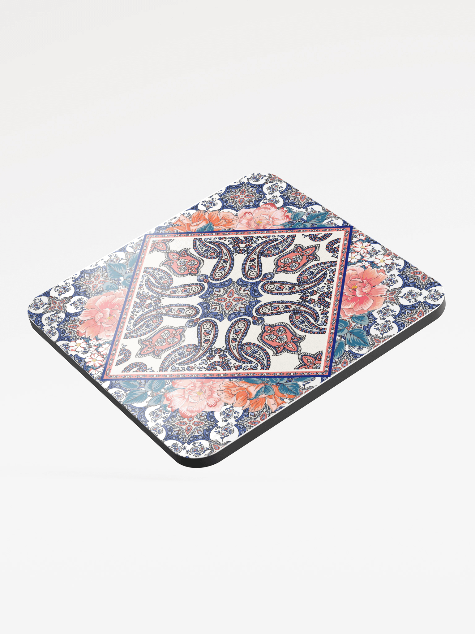 Boho Paisley Floral Coaster – Gloss Finish product image (4)