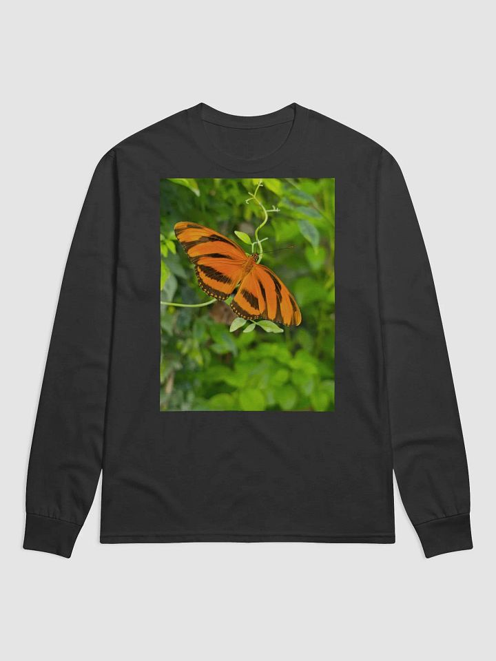 Banded Orange Longwing Tropical Butterfly Unisex Long Sleeve T-Shirt product image (2)