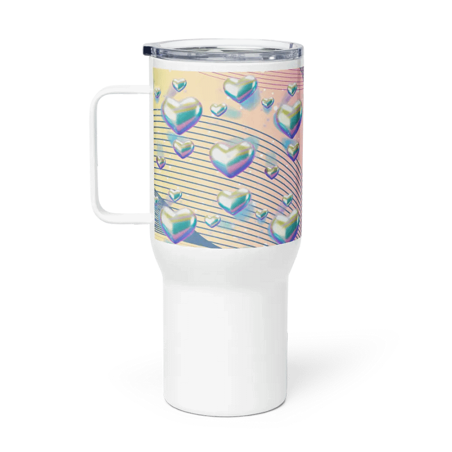 Iridescent Heart Travel Mug for the feminine lady product image (1)