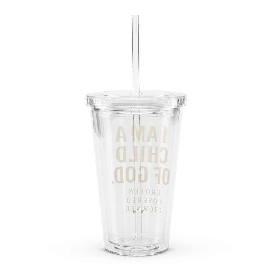 “I Am a Child of God” 16 oz Clear Tumbler – Faith in Every Sip product image (2)