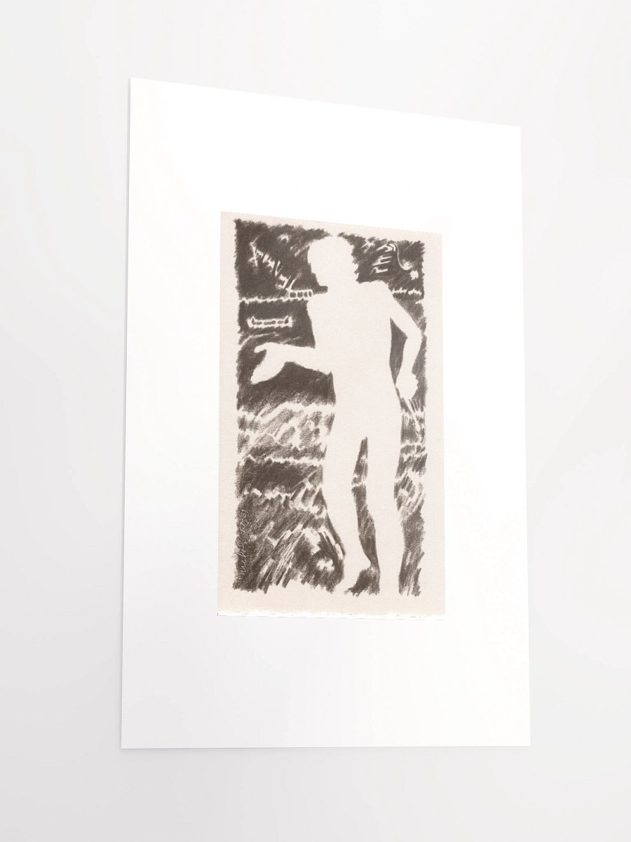 Man with Paintbrush (sepia) 01.07.90 print product image (2)