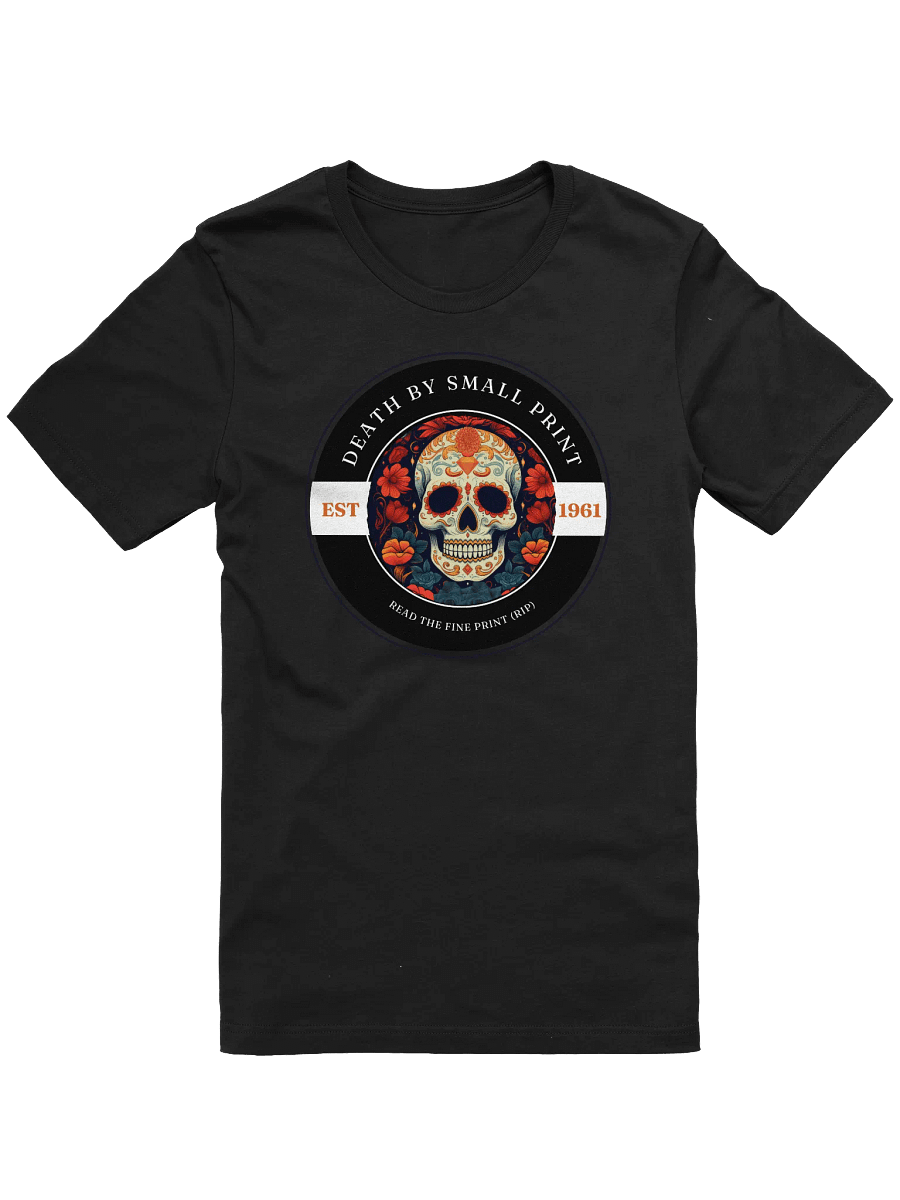 Death by Small Print - Read the Fine Print (RIP) Floral Graphic T-Shirt product image (1)