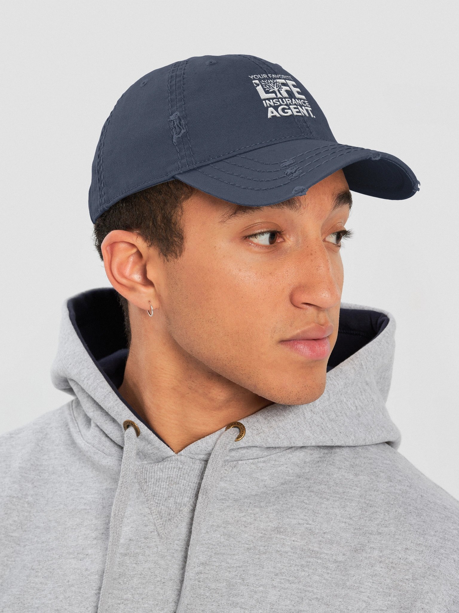 Your Favorite Life Insurance Agent Distressed Dad Hat product image (7)