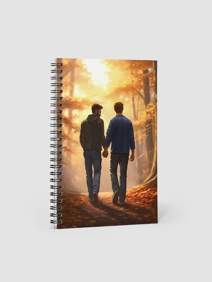 Fall Romance - Gay Couple Spiral Notebook product image (1)