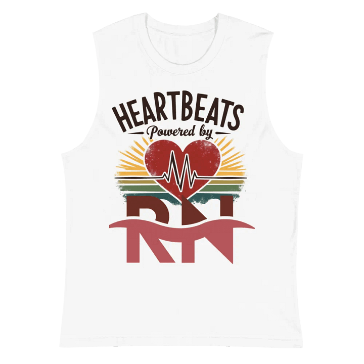 Heartbeats EKG Muscle Tank product image (2)