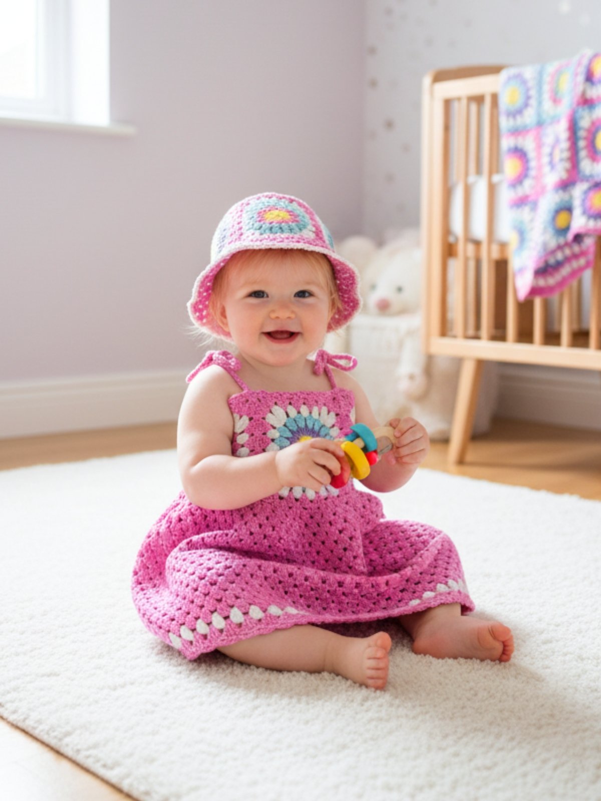 Delightful Days Dress | Crochet Sunburst Granny Square Dress Pattern | Baby to Kids Sizes 0-10 | PDF Pattern product image (7)