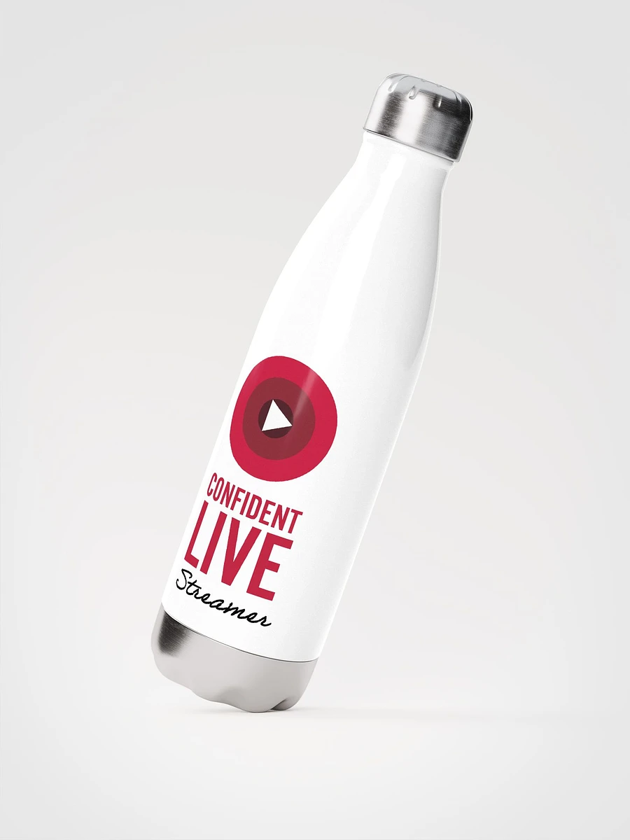 Confident Live Streamer Water Bottle (White) product image (2)