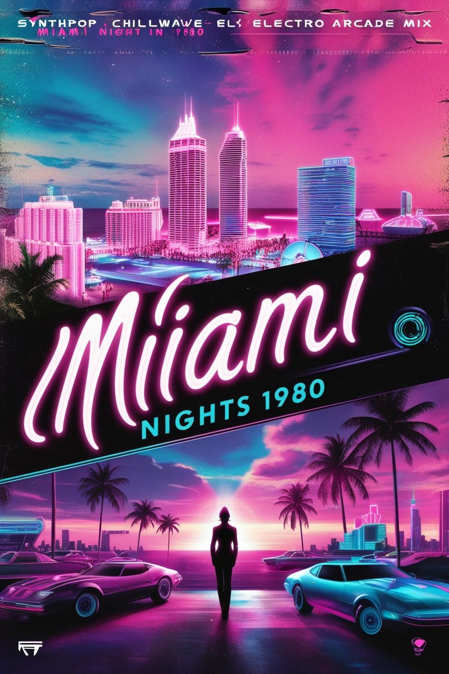 80s Synthwave - Neon Nights Collection - Miami Nights 1980 product image (2)