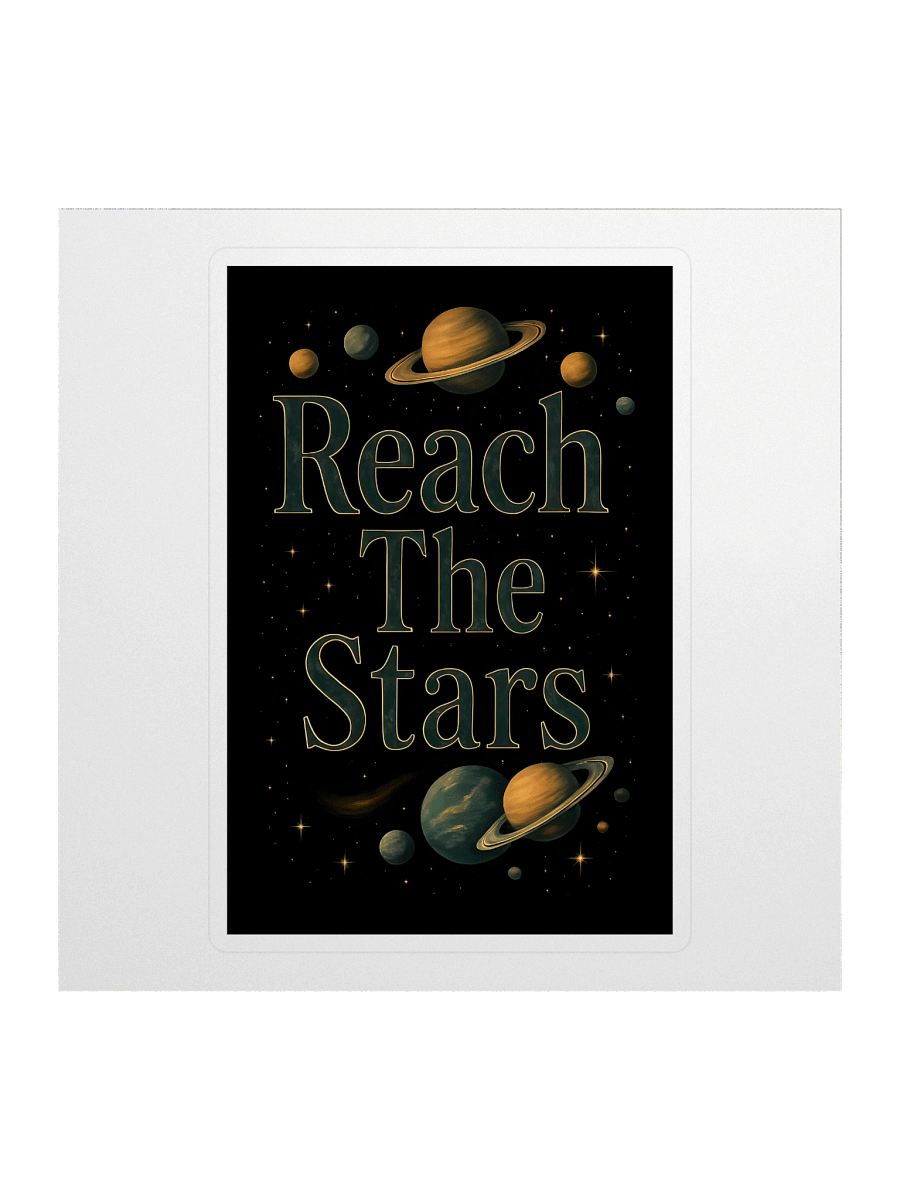 Reach The Stars Cosmic Green Sticker product image (1)