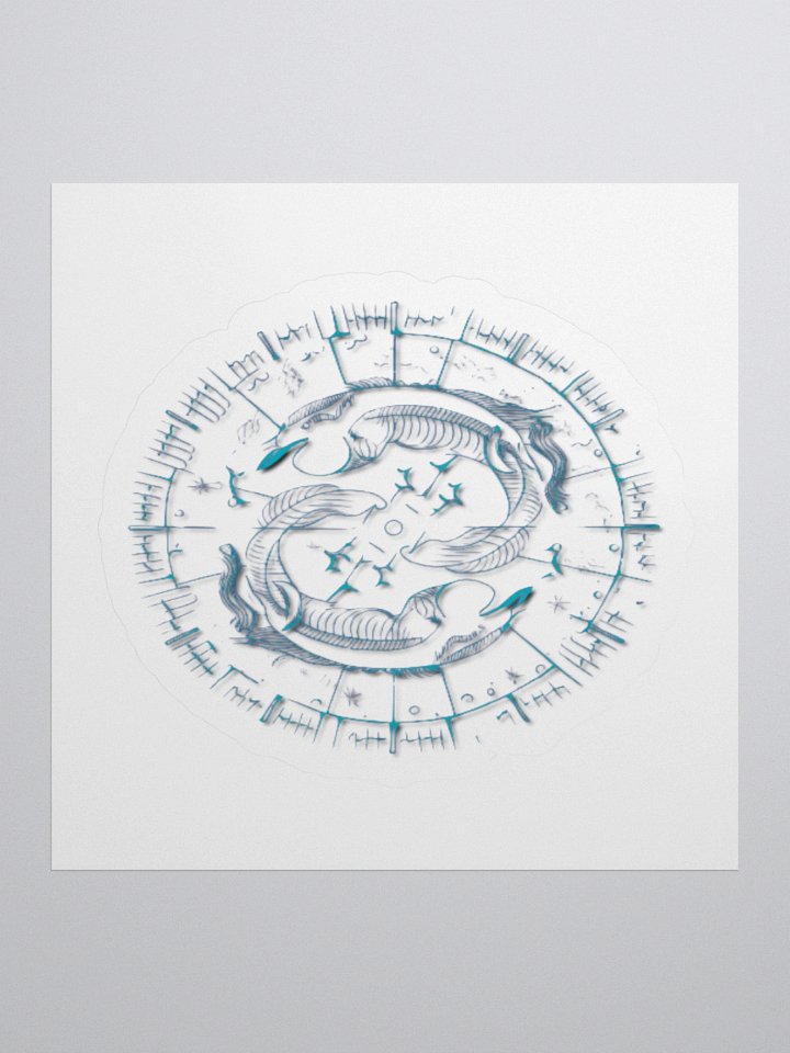 Exclusive Pisces Zodiac Sticker: Celestial Fish Design - Perfect for Cars, Laptops, and More! product image (1)