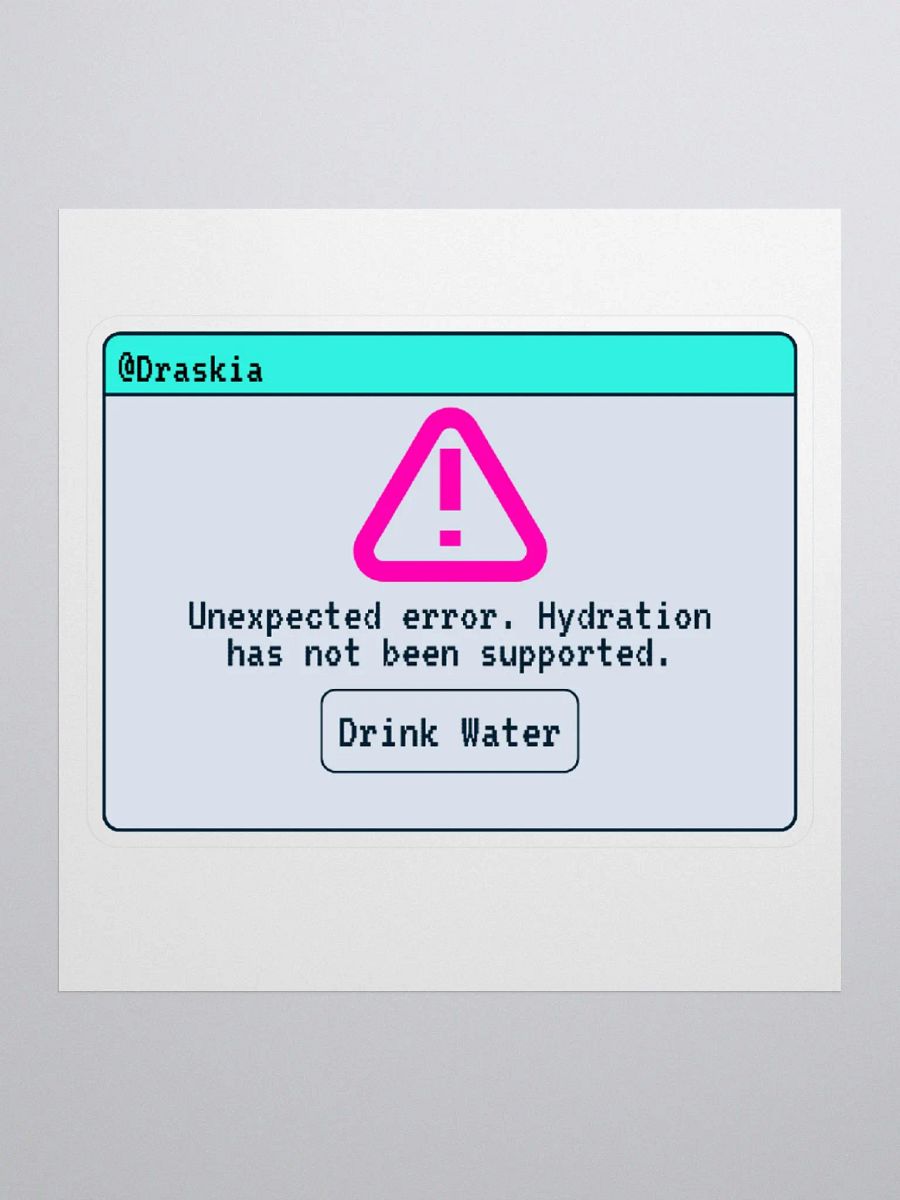 Hydration Error Sticker - March Sticker Club Exclusive product image (1)