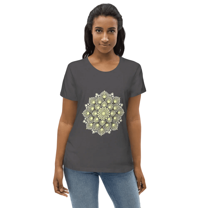 Yellow Dot Mandala Women's Fitted Eco Tee product image (2)