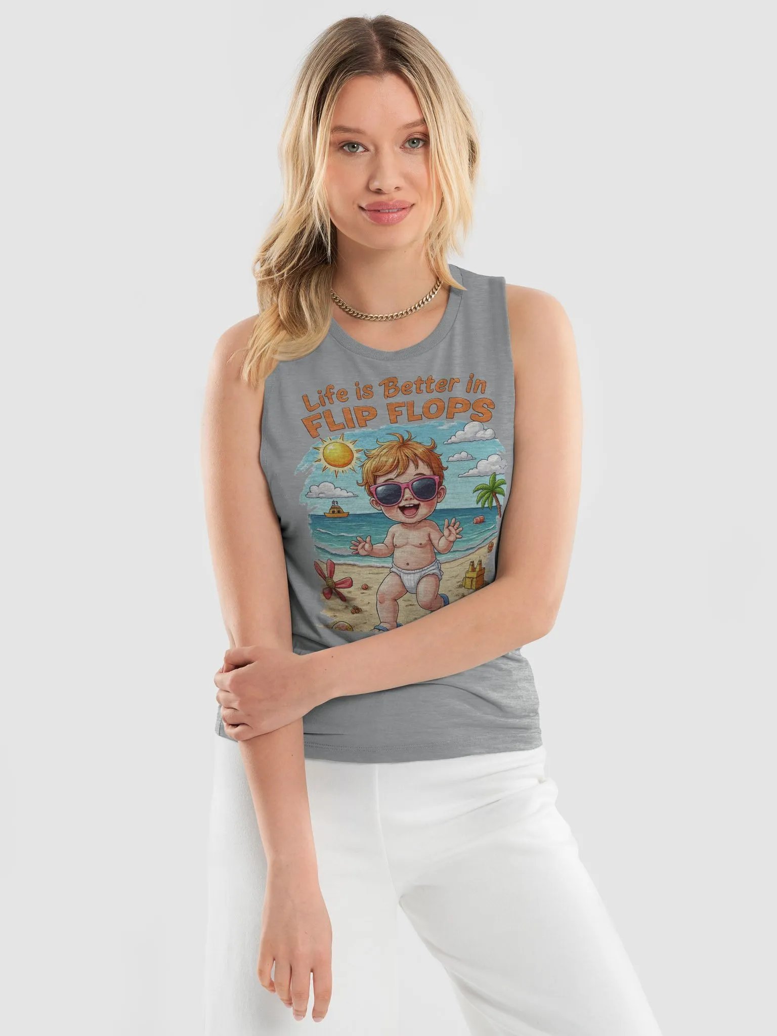 Life is Better in Flip Flops Muscle Tank product image (3)