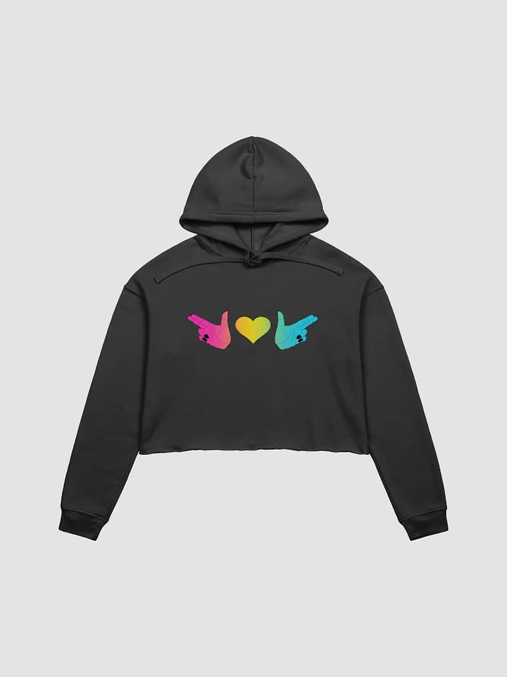 Finger Guns (pan flag) Crop Hoodie product image (1)
