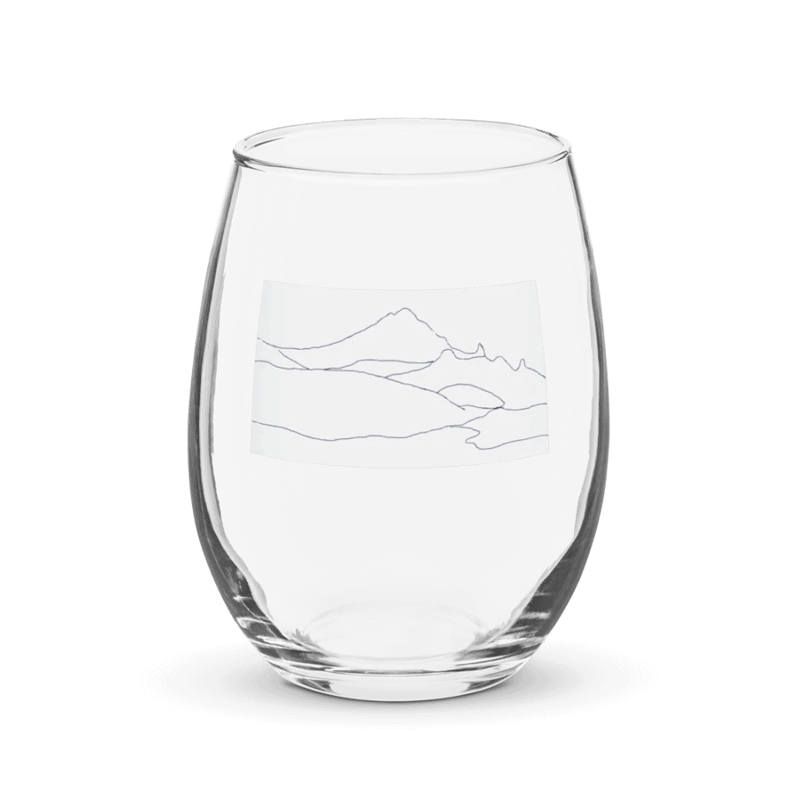 Gilbert Peak wine glass (plain sketch) product image (1)