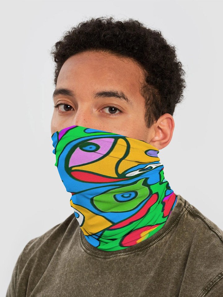 Vibrant Fish Fantasy Neck Gaiter product image (2)