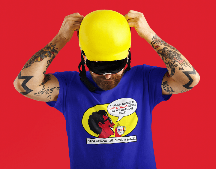 America Stop Giving The Devil A Buzz - T-Shirt product image (1)