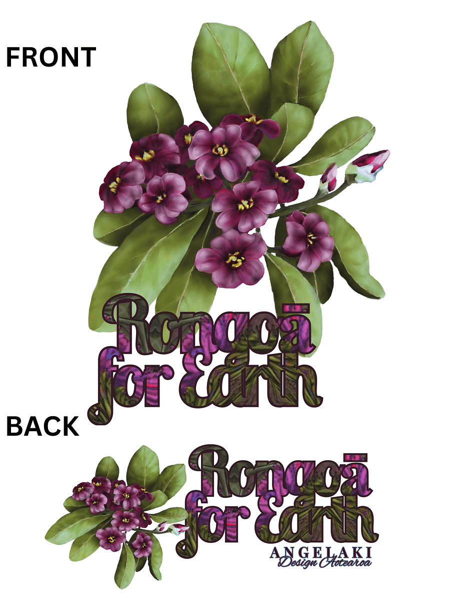 Rongoa for Earth - Karo Flower Decolonisation Aotearoa Tee product image (48)