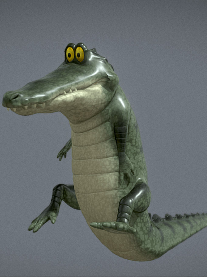 Funny Crocodile 3D model With Dance Animations product image (1)