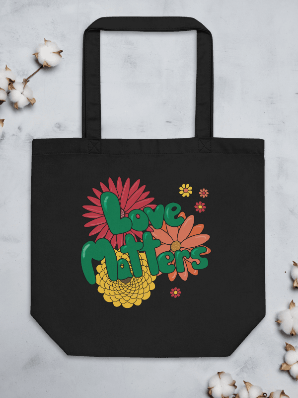 Love Matters Floral Tote Bag product image (1)