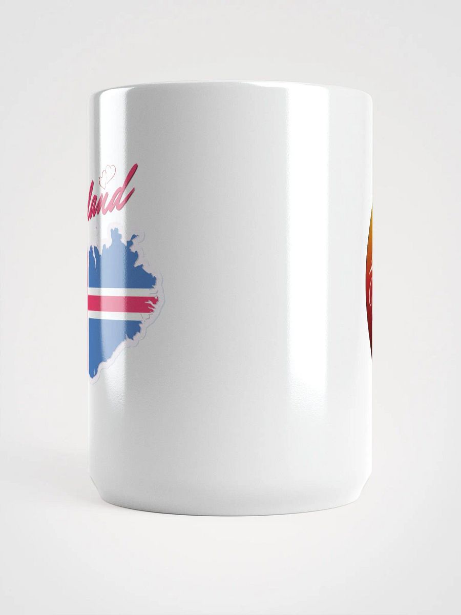 Icelandic Flag Map White Glossy Mug product image (5)