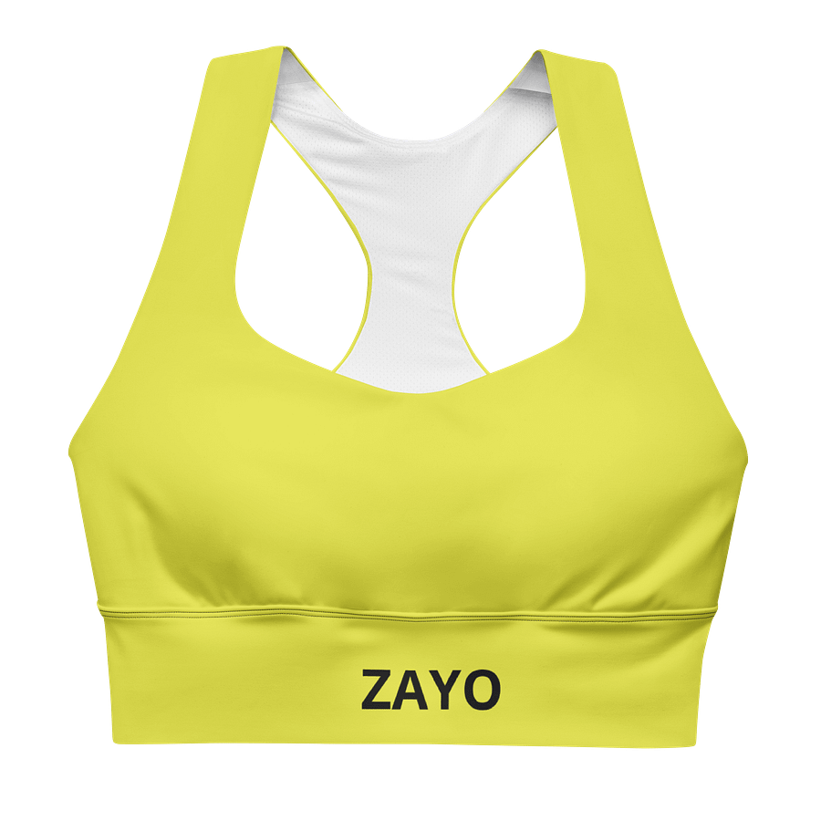 Sunshine Yellow Longline Sports Bra product image (4)