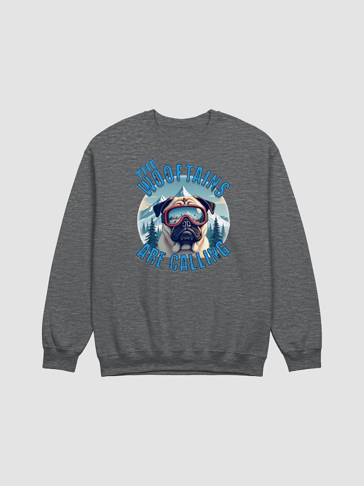 The Wooftains Are Calling Dog Pug Skiing Adventure Crewneck Sweatshirt product image (7)