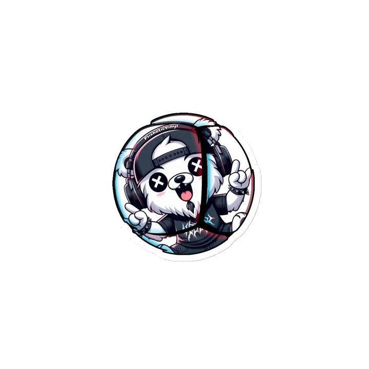 Psixkotic Bear Marble Die-Cut Magnet product image (1)