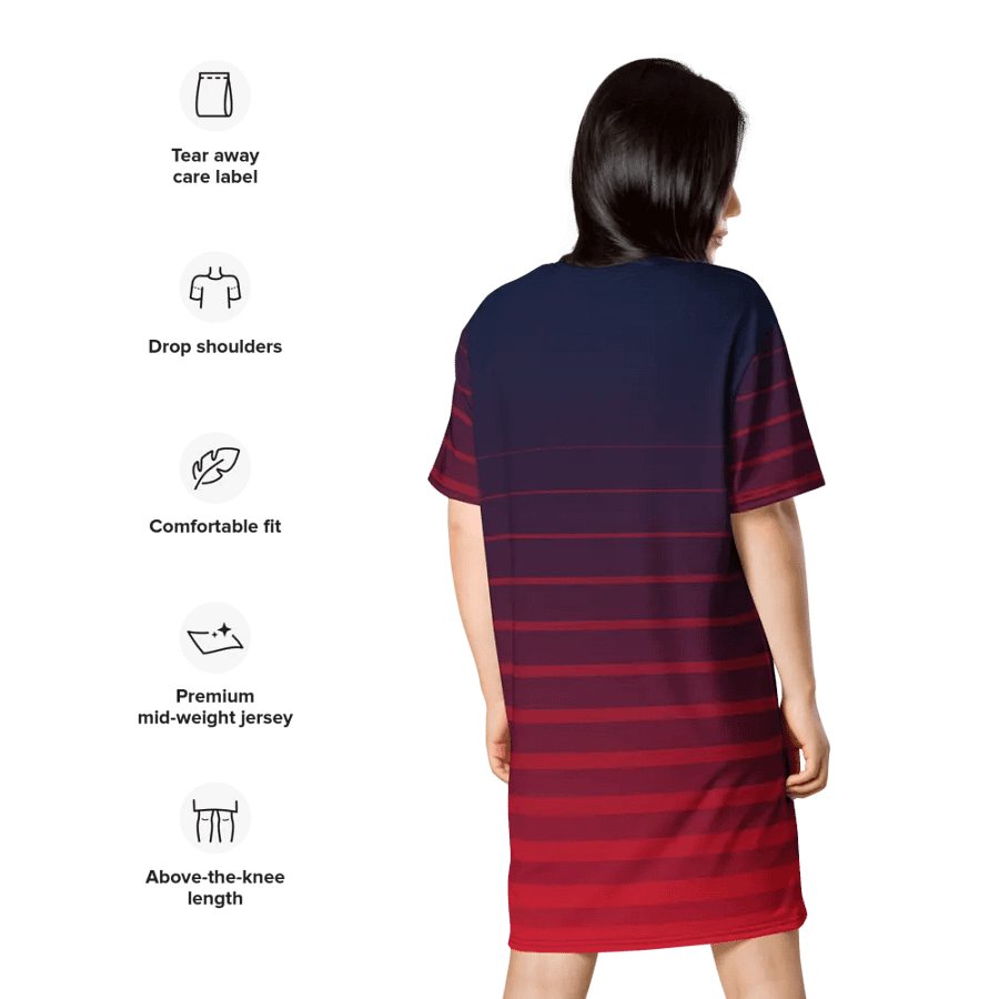 Women's Striped N-Logo T-Shirt Dress product image (11)