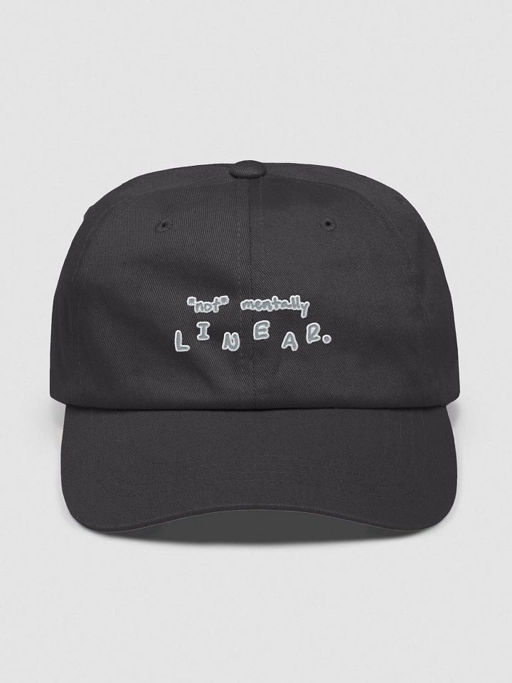 *not* mentally linear. (grey + white lined design) classic dad hat product image (17)