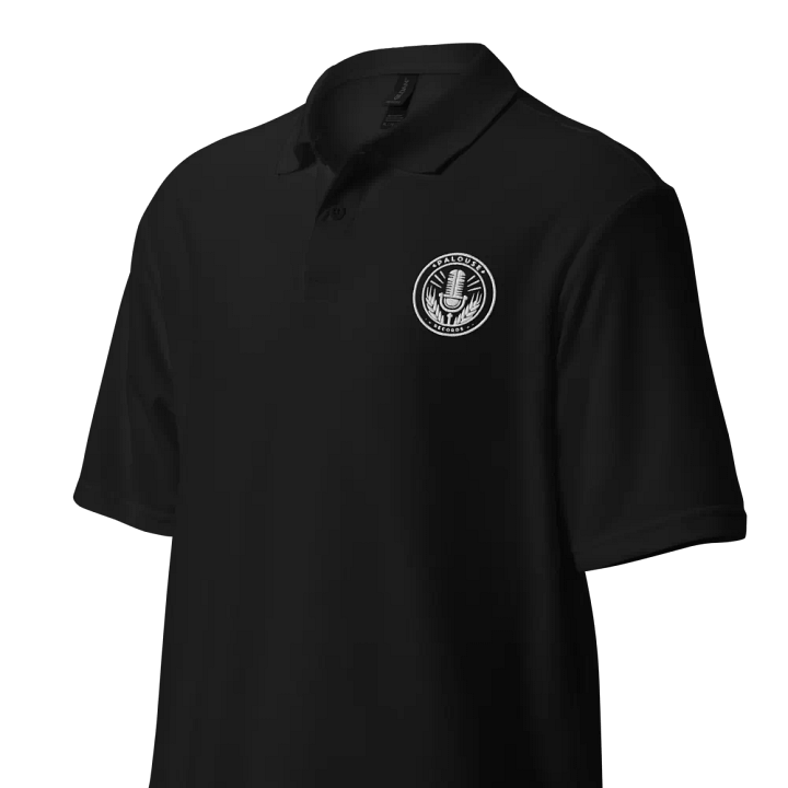 Vintage Microphone Logo Embroidered Unisex Polo Shirt product image (3)