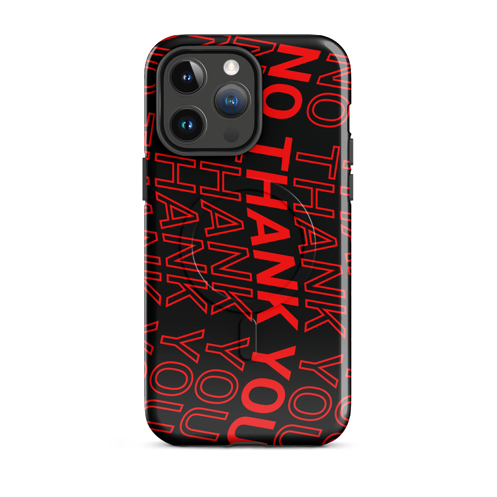 No Thank You iPhone Case - black product image (20)