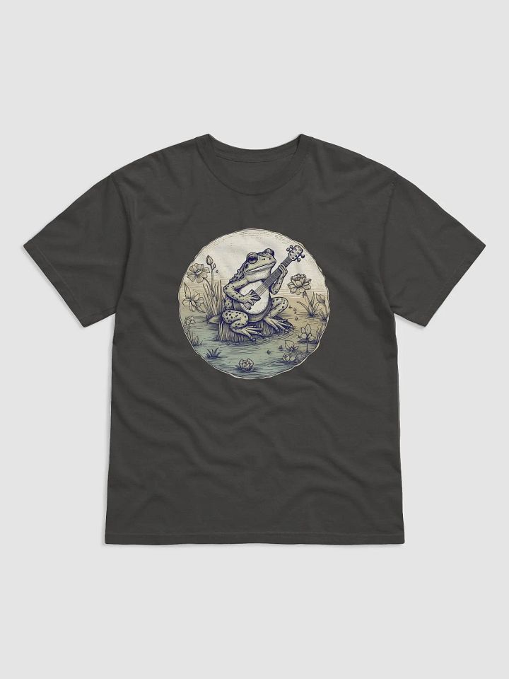 Vintage-Style Frog with a Banjo in a Field of Wildflowers and Daisies T-Shirt | Cottagecore & Goblincore Shirt Design product image (21)