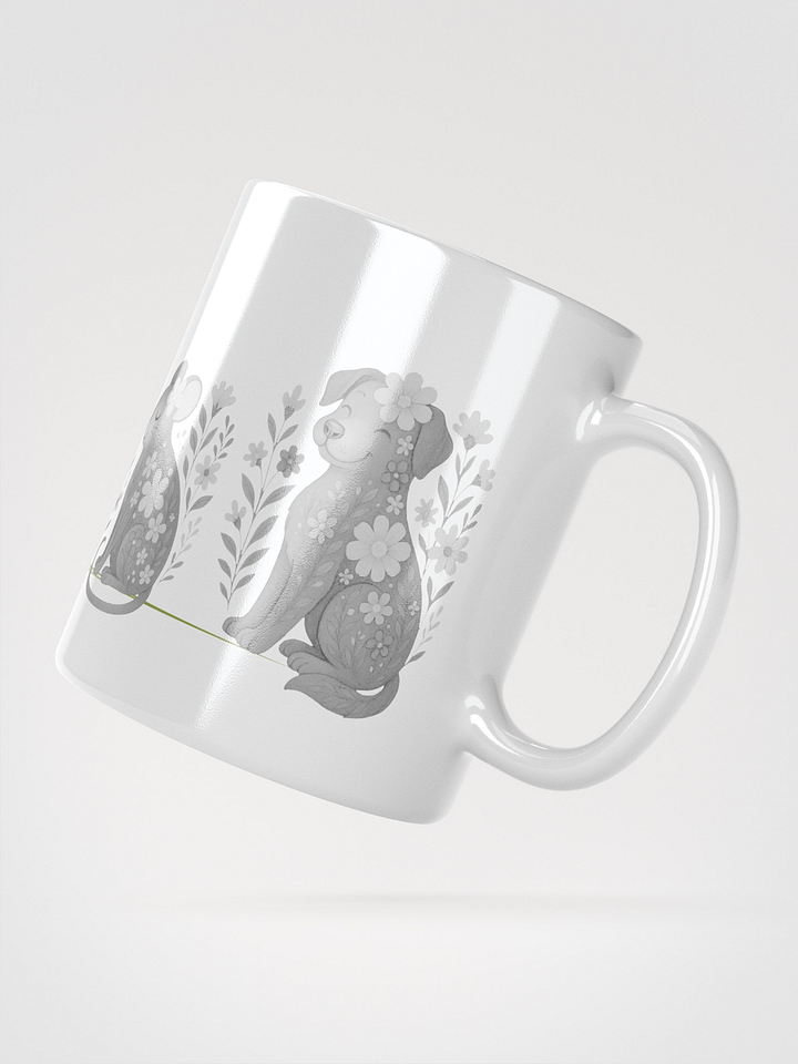 Mug Blanc - Ferme Fleurie Monochrome Série 2 - Cadeau Original product image (2)