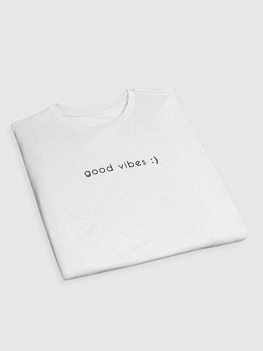 good vibes : ) t-shirt (dark text) product image (3)