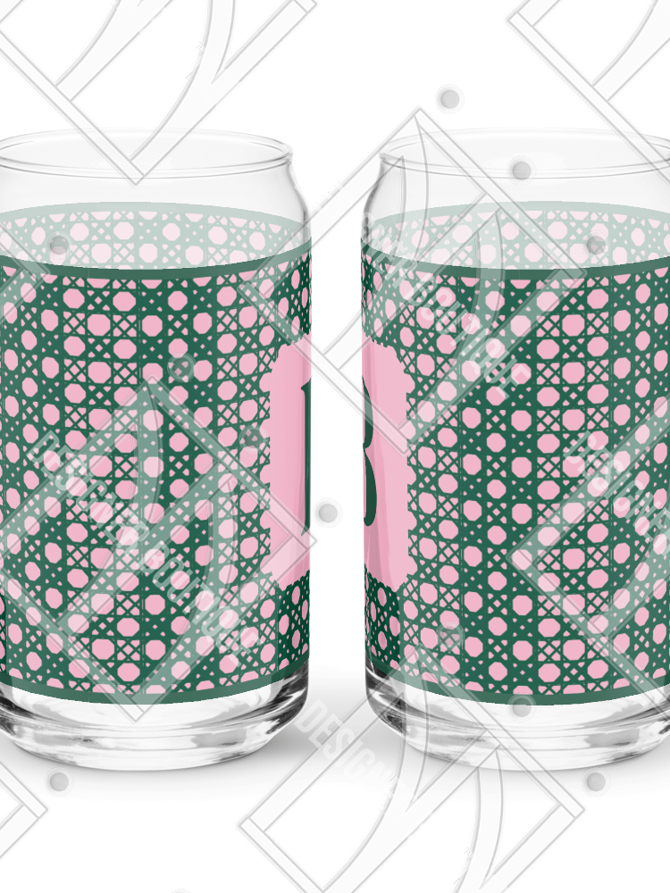 Verdant Garden Monogram B Can-Shaped Glass product image (7)