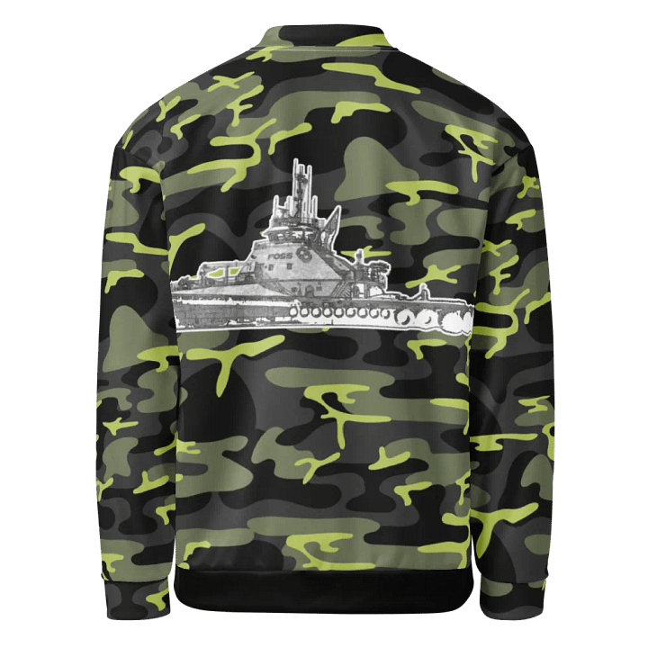 Copy of Twin Anchor Titan tug Green Camouflage Bomber Jacket product image (1)