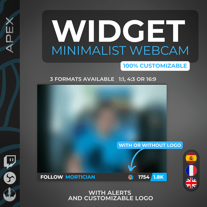 Twitch Widget Cadre Webcam Minimaliste product image (1)