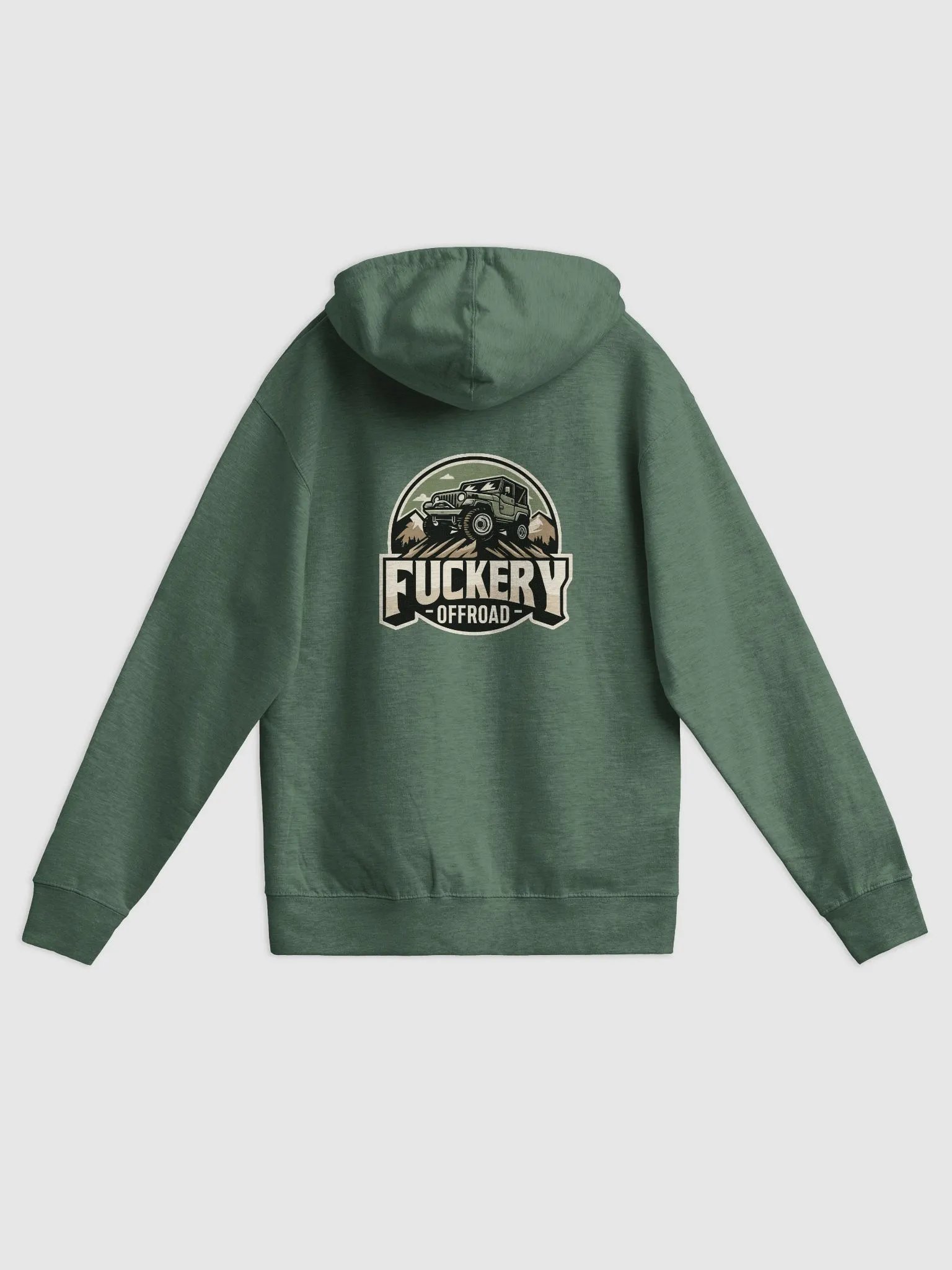 Unisex Zip-up Hoodie with Fuckery Jeep Logo product image (2)