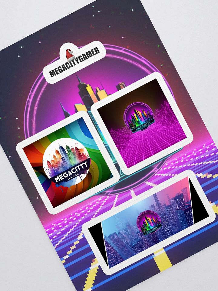 Neon Megacity Skyline Sticker Sheet product image (1)