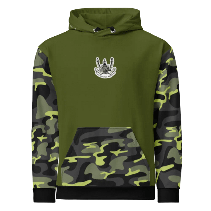 Camouflage & Green Twin Anchor Logo Hoodie product image (2)