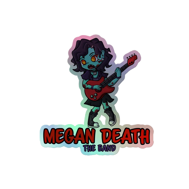 Megan Death Holographic Guitarist Sticker Sheet product image (2)